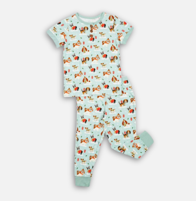 Puppy Love Blue & Jet Set Go Pajama Set Combo